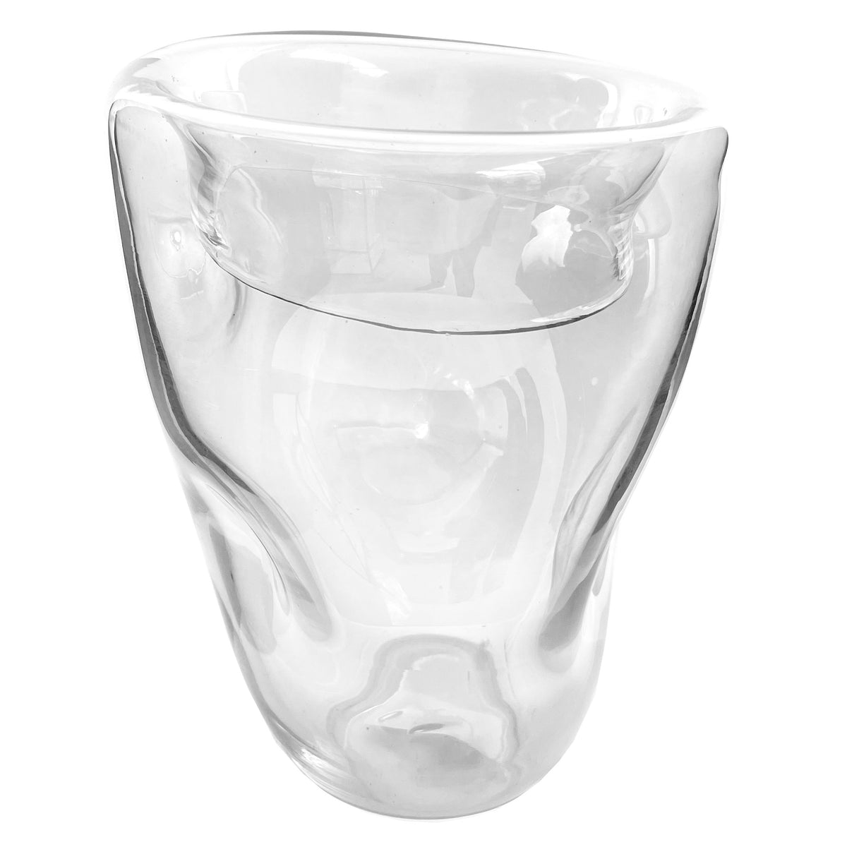 Glass organic vase clear