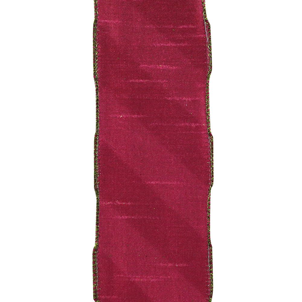 Glitter Grand Diagonal Metallic Lame Stripes Wired Edge