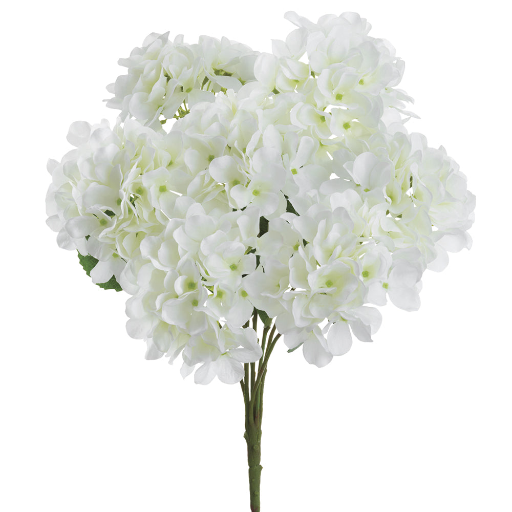 21" Hydrangea Bunch - White
