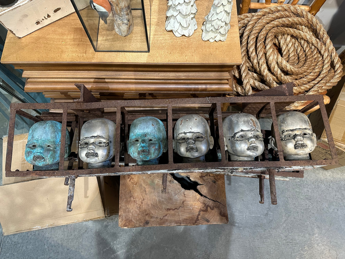 6 Head Bronze Doll Head Mold