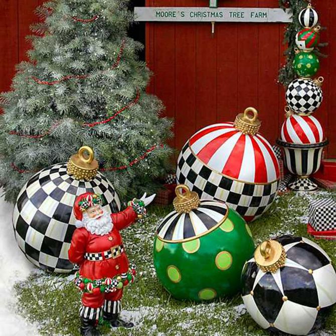 MacKenzie-Childs Jolly Outdoor Ornament - Harlequin SALE ITEM