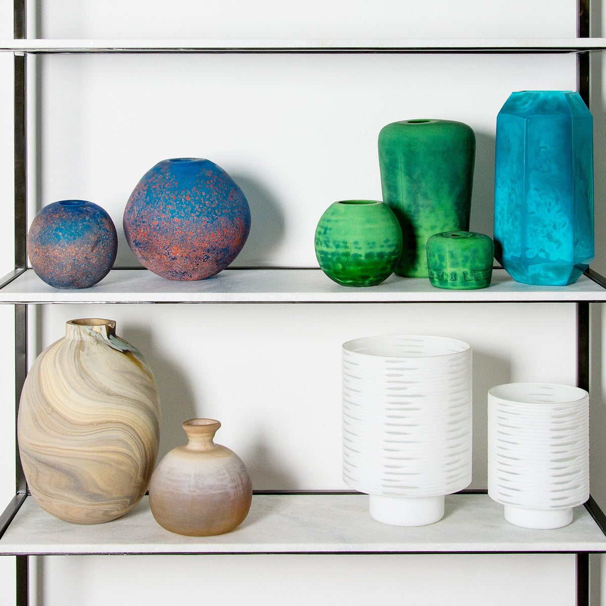 Aqua Glass Vase