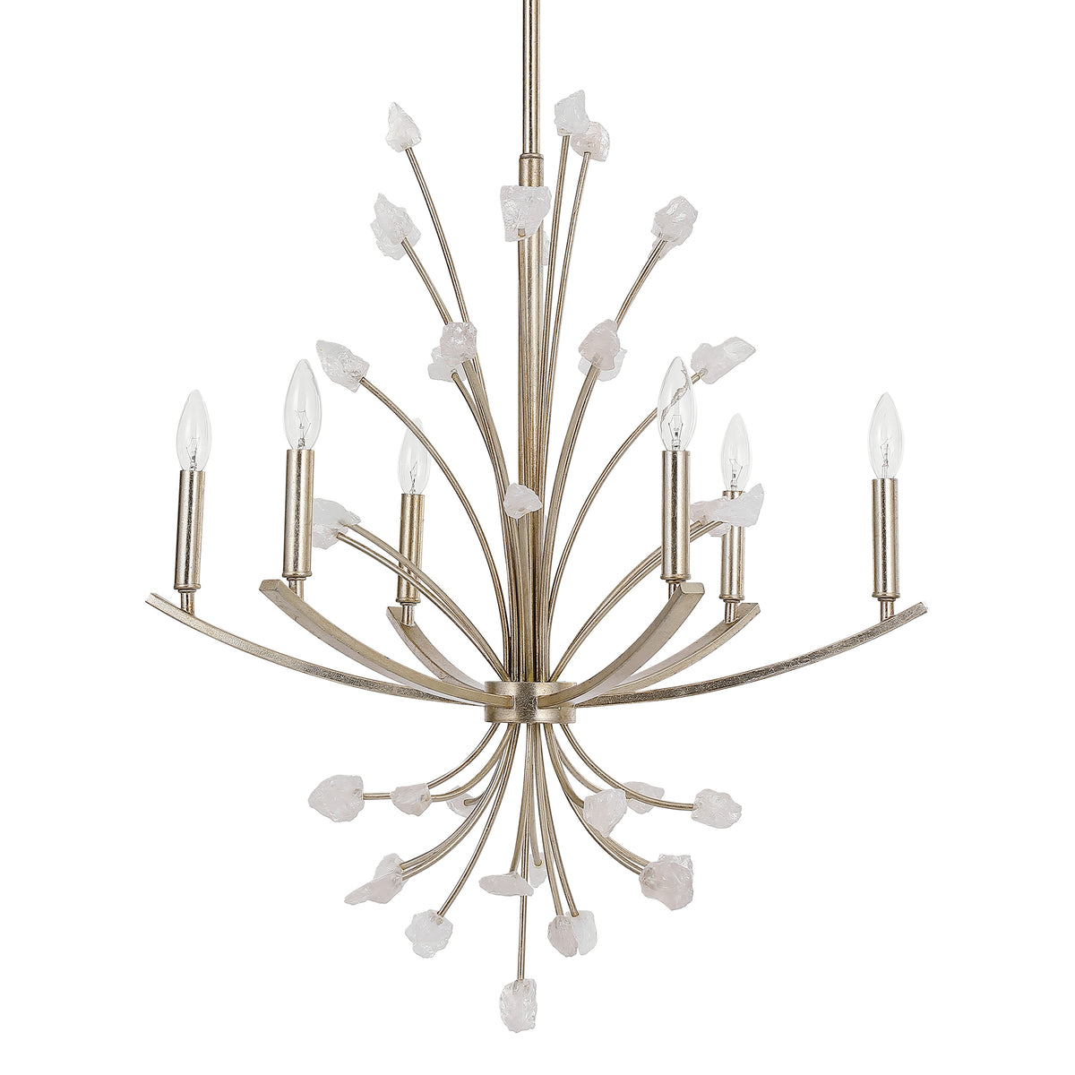 Juliette 6 Light Silver Chandelier
