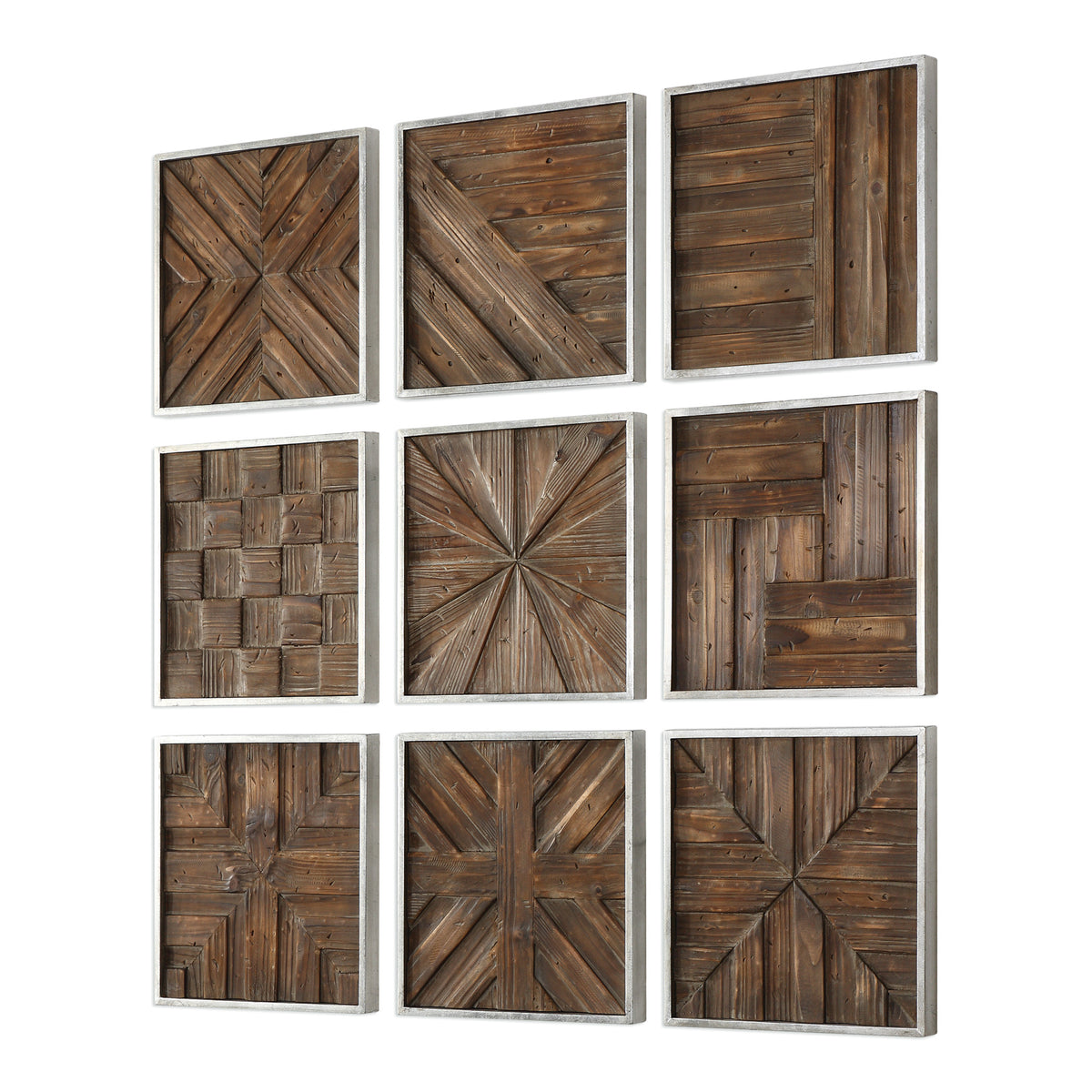 Bryndle Squares Wood Wall Decor S/9