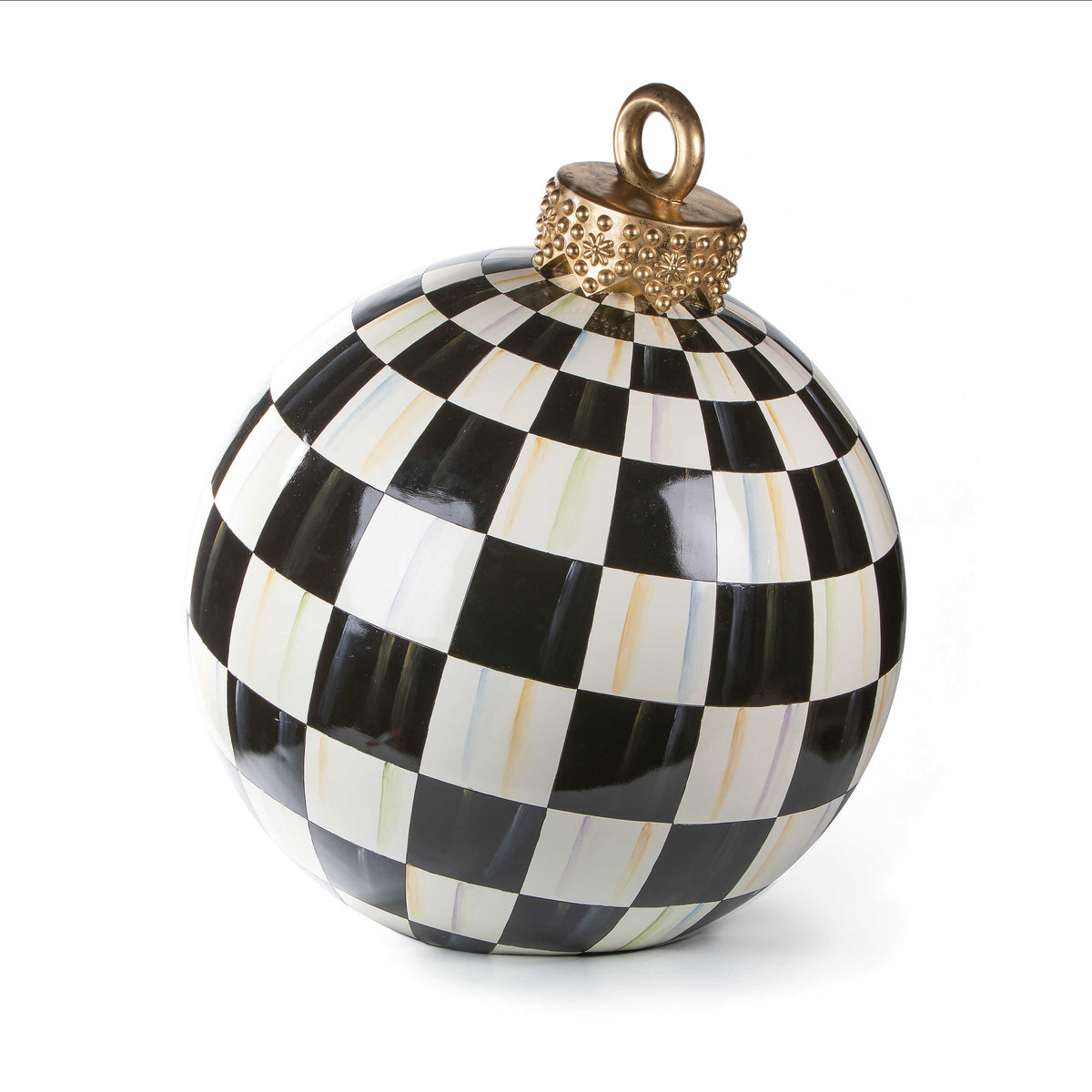 MacKenzie-Childs Jolly Outdoor Ornament - Courtly Check SALE ITEM
