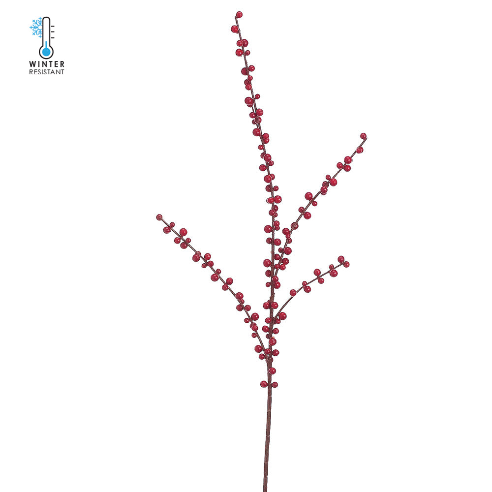 28" Naked Berry Stem - Red