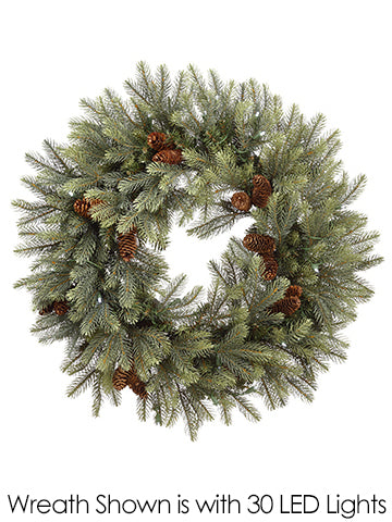 Pre Lit Pine Wreath