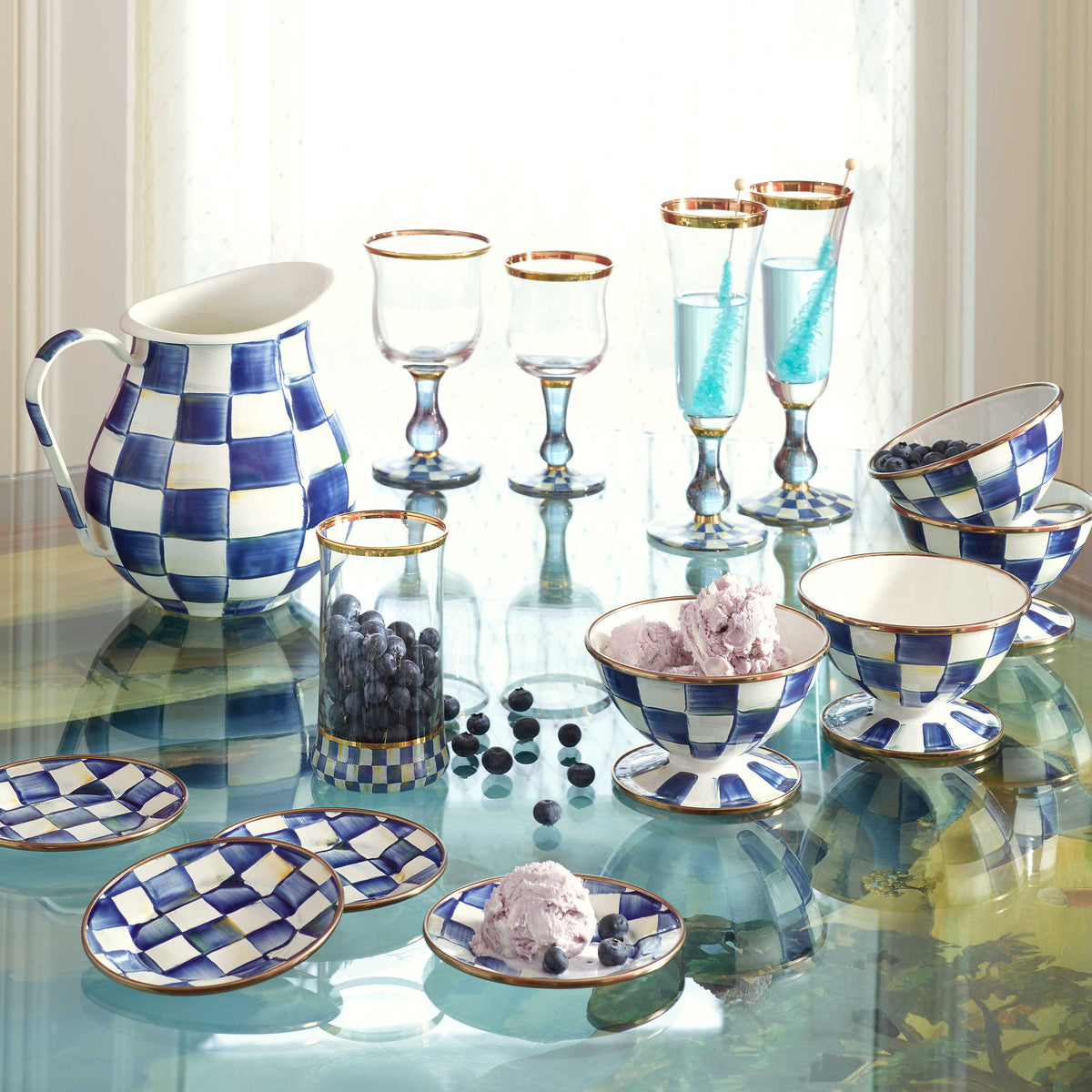 Royal Check Ice Cream Dish