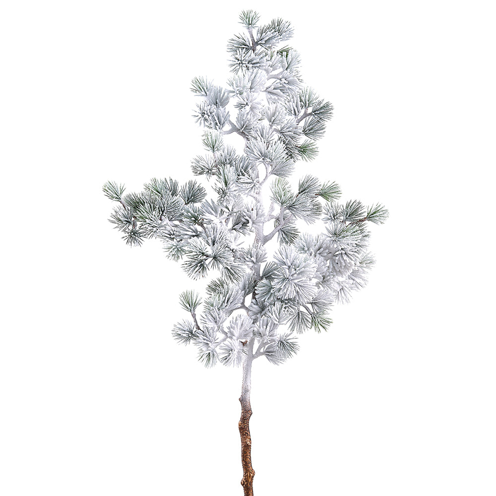 25" Snowy Pine Branch