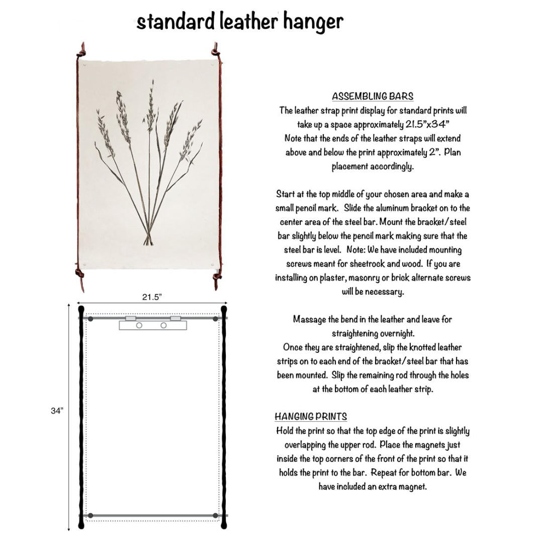 Frameless Leather and Steel Hanger