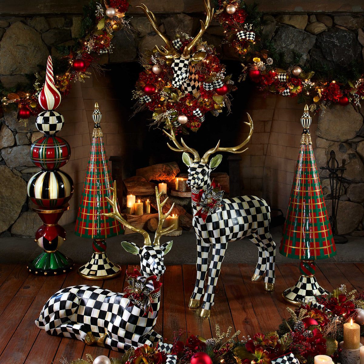 MacKenzie Childs Tartan Trophy Finial