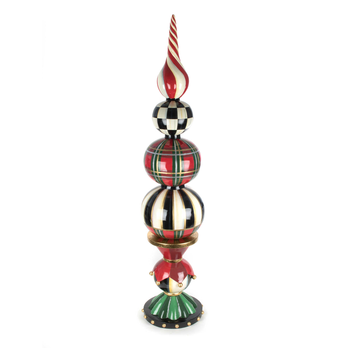 MacKenzie Childs Tartan Trophy Finial