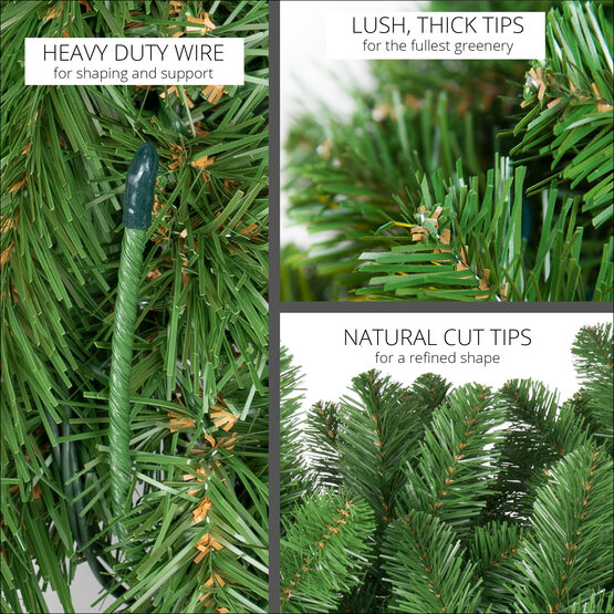 Winter green LED garland