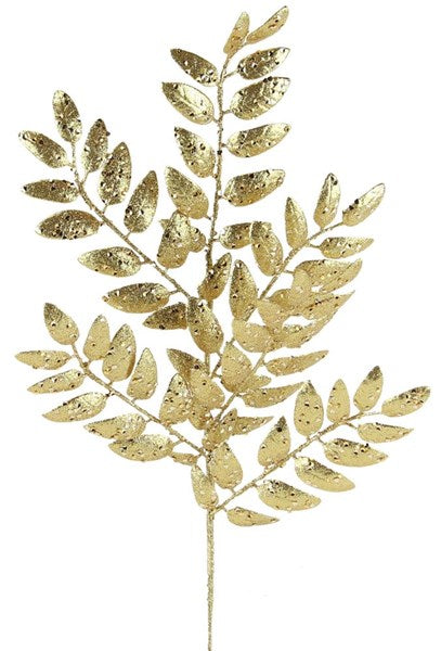 21"L Glitter Honey Locust Branch