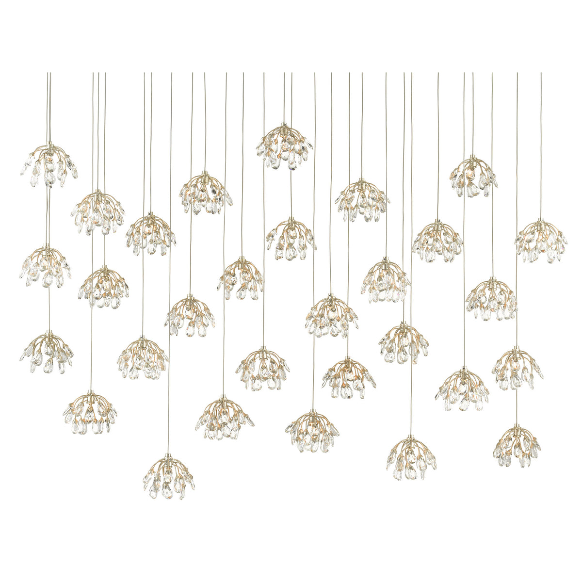 Crystal Bud 30-Light Multi-Drop Pendant
