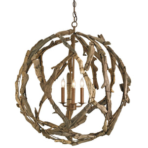 Driftwood Orb Chandelier