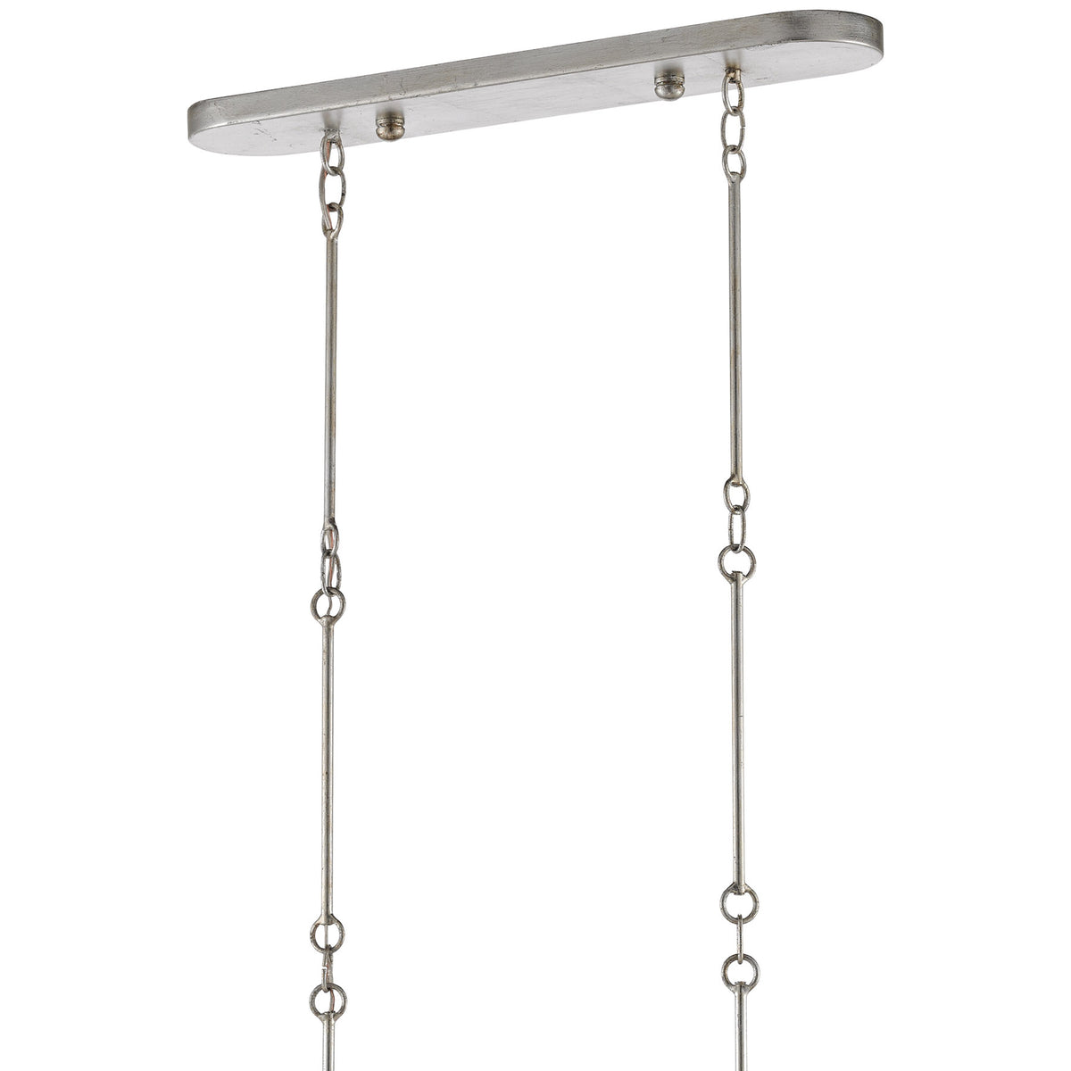 Grand Lotus Silver Oval Chandelier