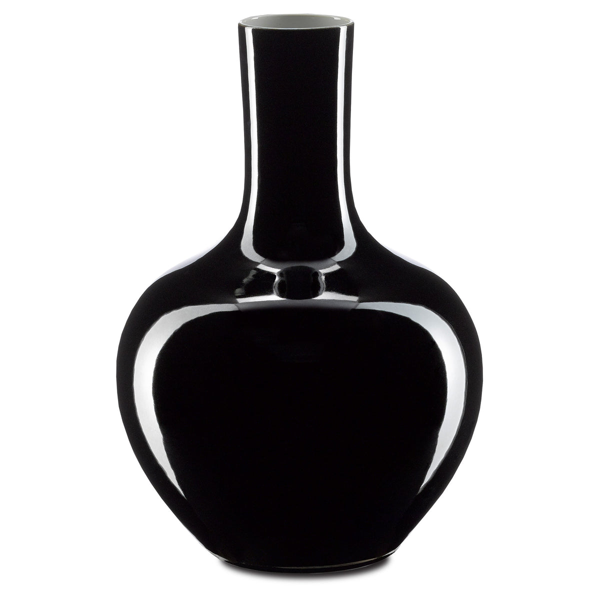 Imperial Black Large Gourd Vase