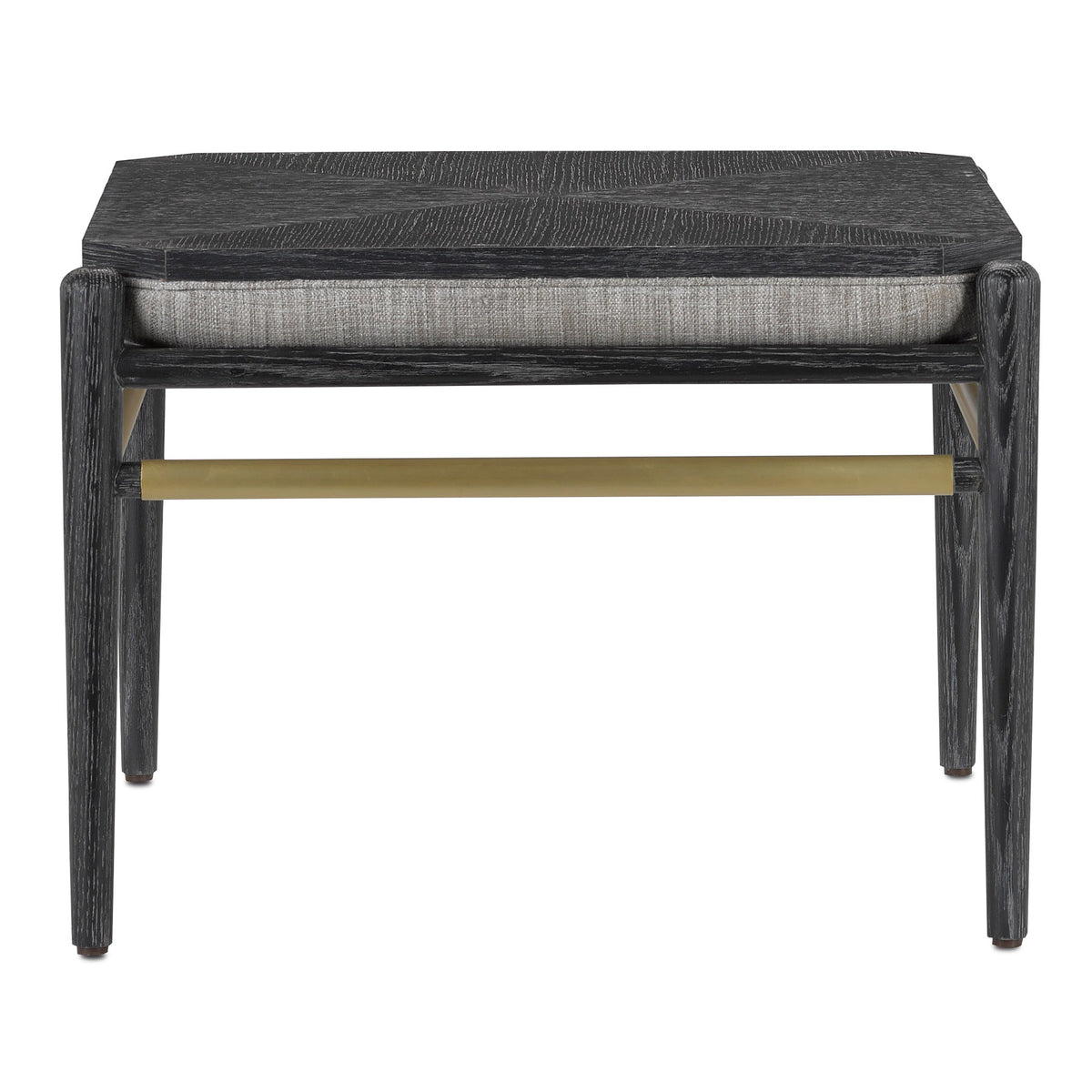 Visby Smoke Black Ottoman