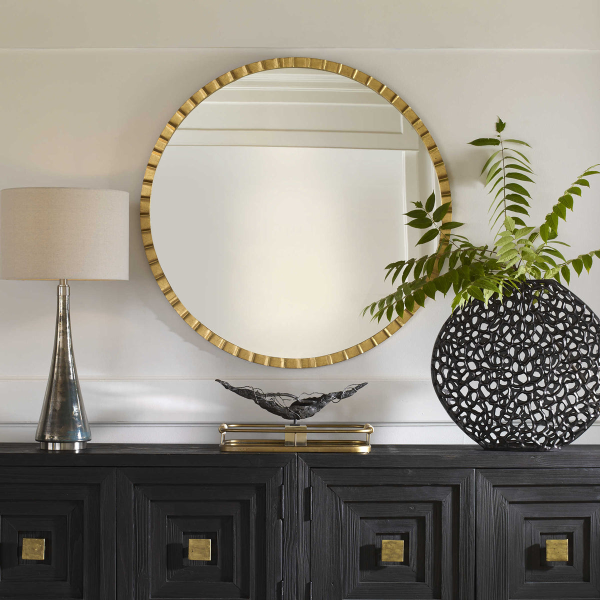 Dandridge Round Industrial Mirror