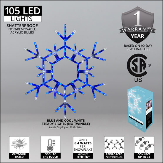 36" Folding Snowflake