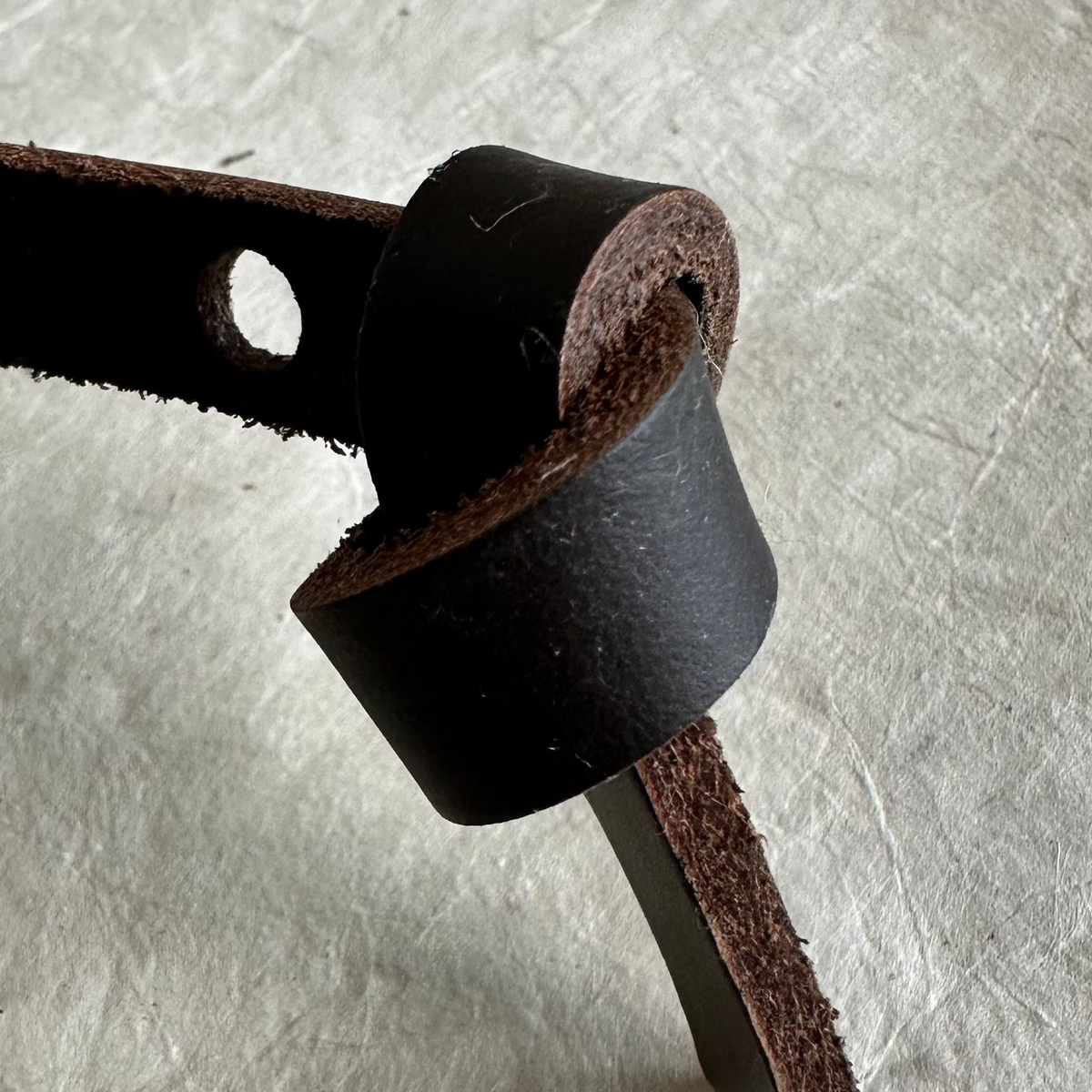 Frameless Leather and Steel Hanger