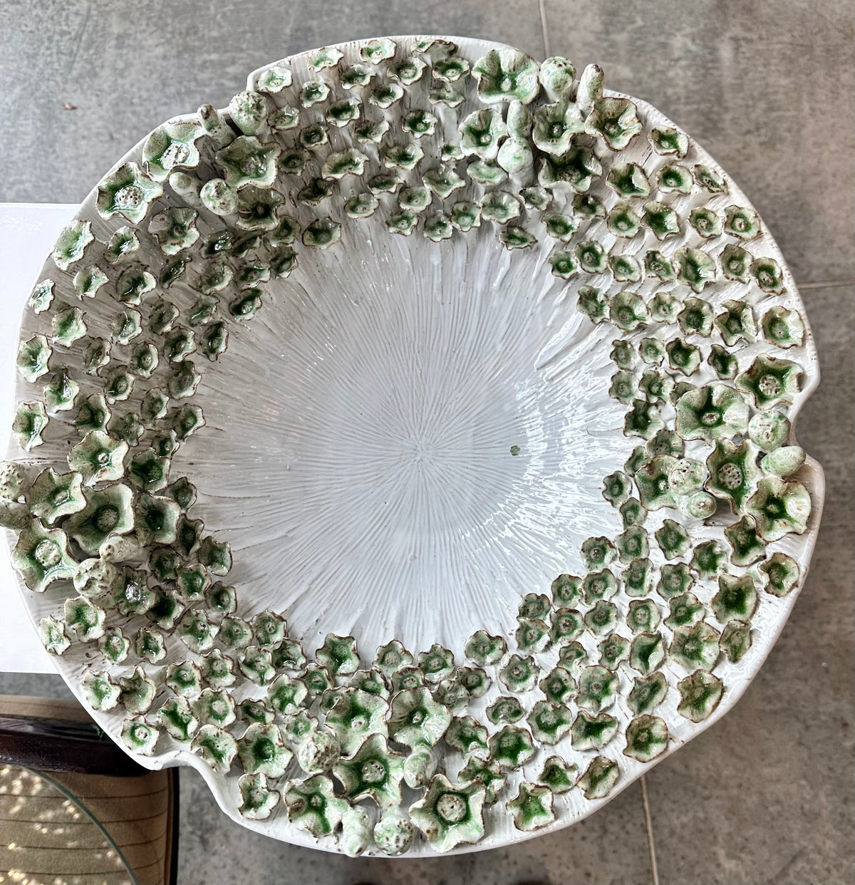 Barnacle Bowl - Green & White