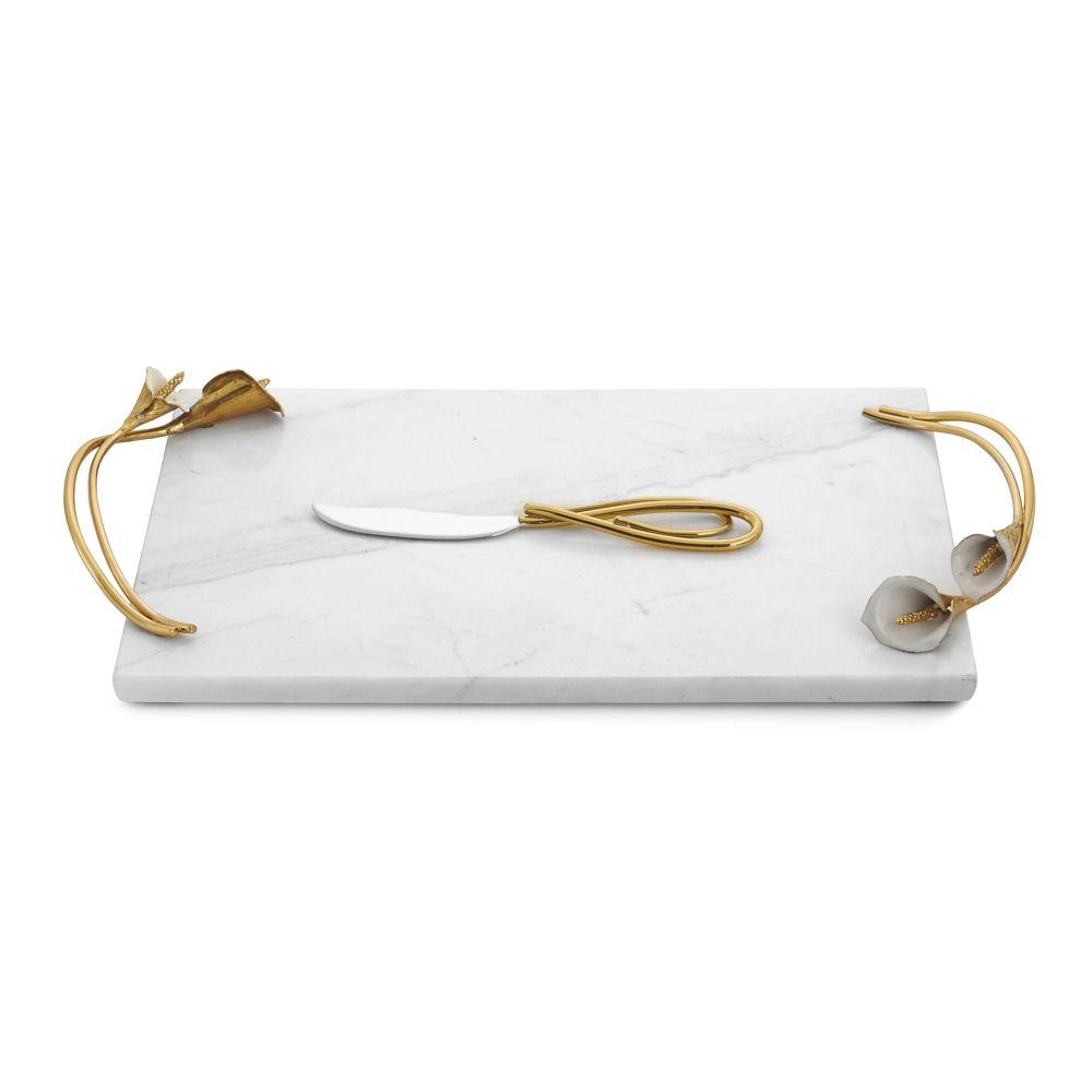 Calla Lily Cheese Board w/ Knife