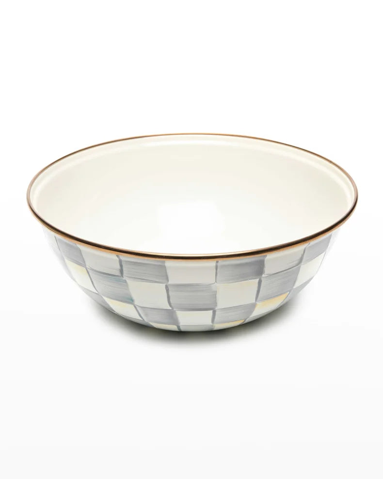 Sterling Check Enamel Everyday Bowl
