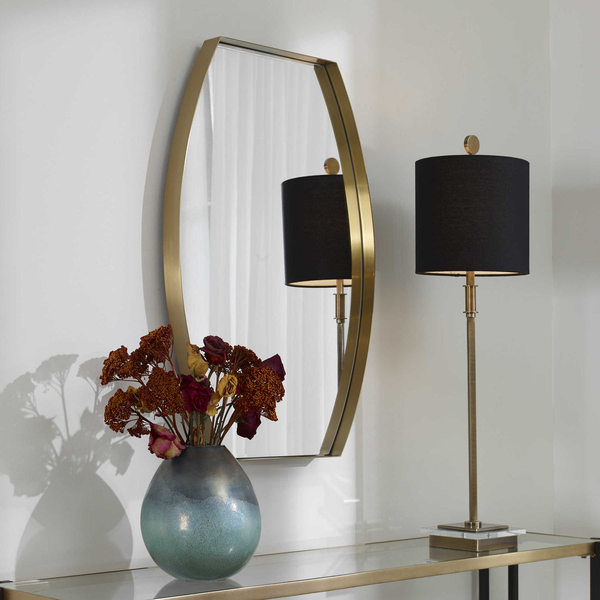 Portal Modern Brass Mirror