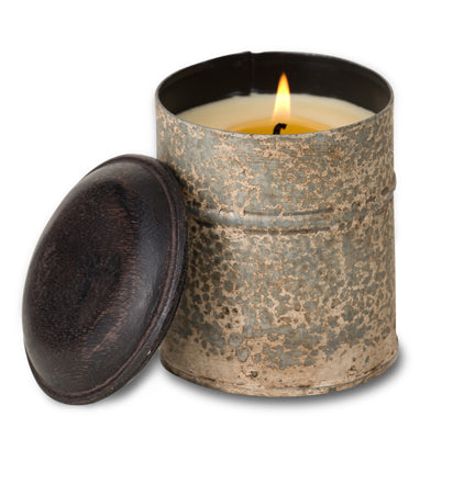 White Spice Tin Candles