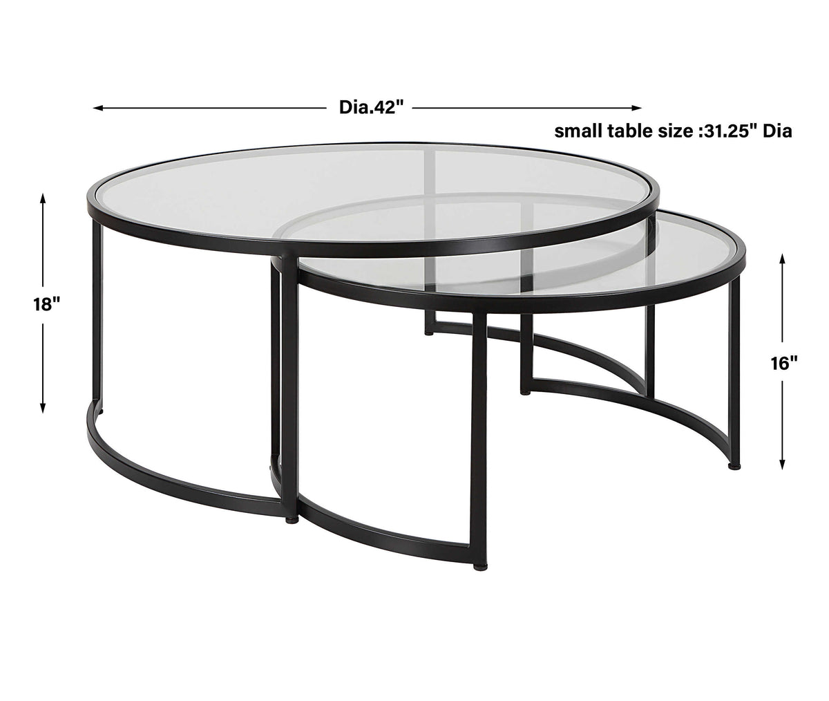 Rhea Nesting Coffee Table, S/2