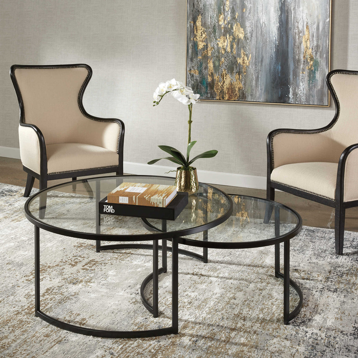 Rhea Nesting Coffee Table, S/2