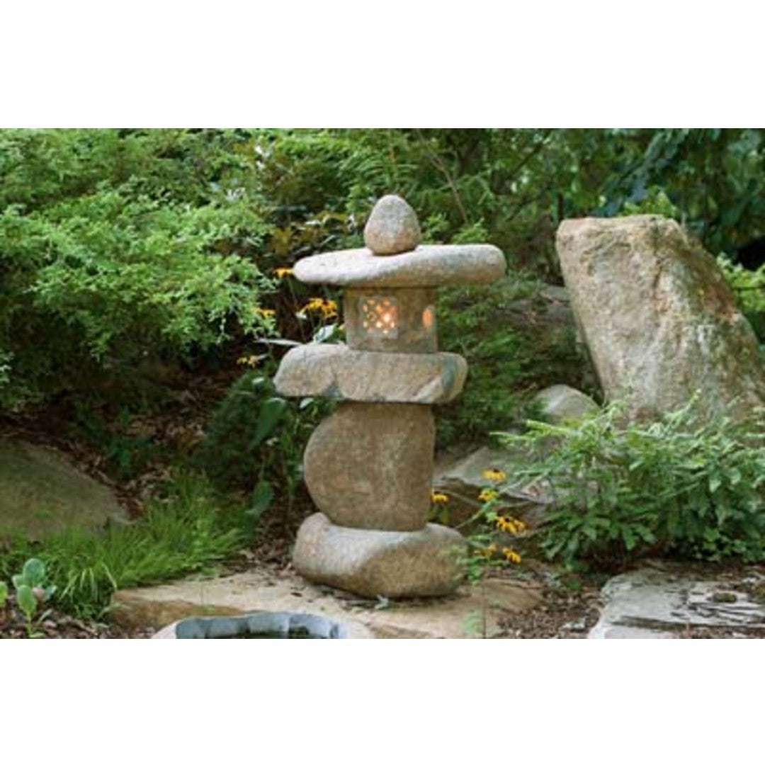 Granite Boulder Lantern