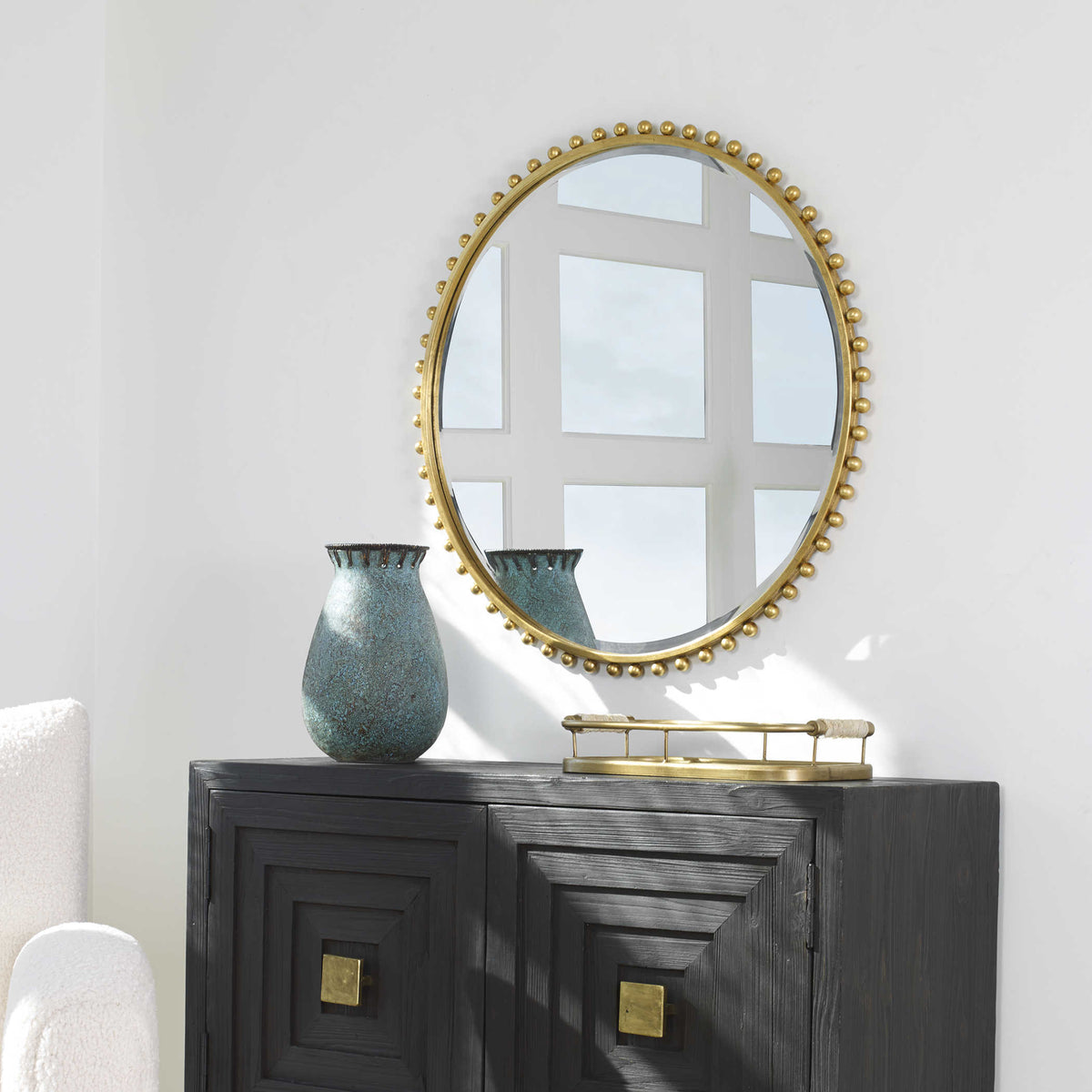 Taza Round Iron Mirror