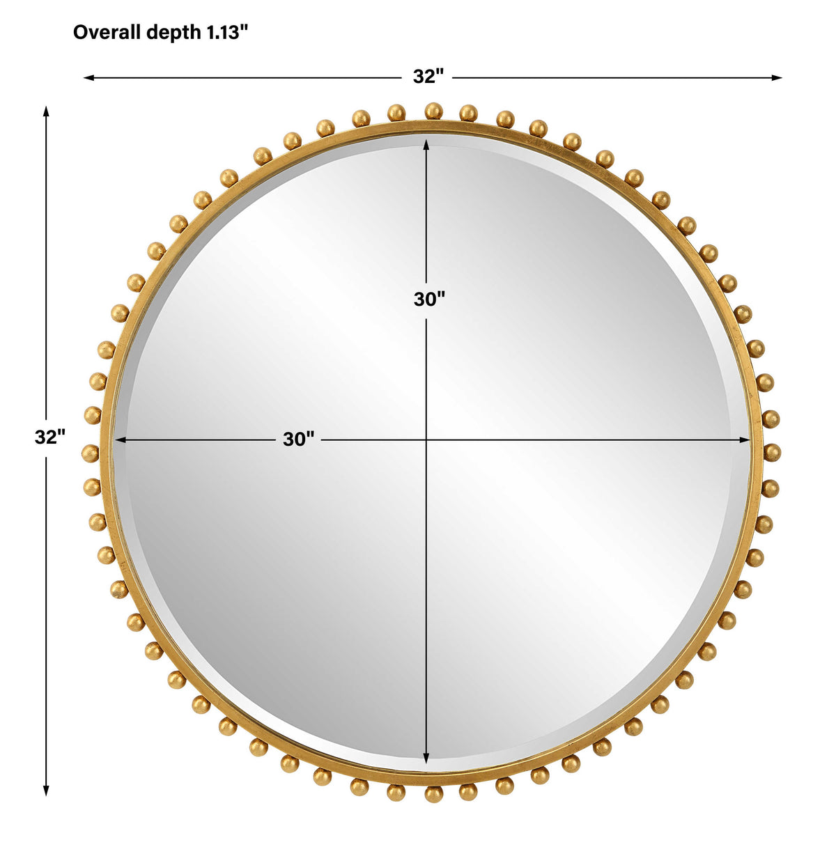 Taza Round Iron Mirror