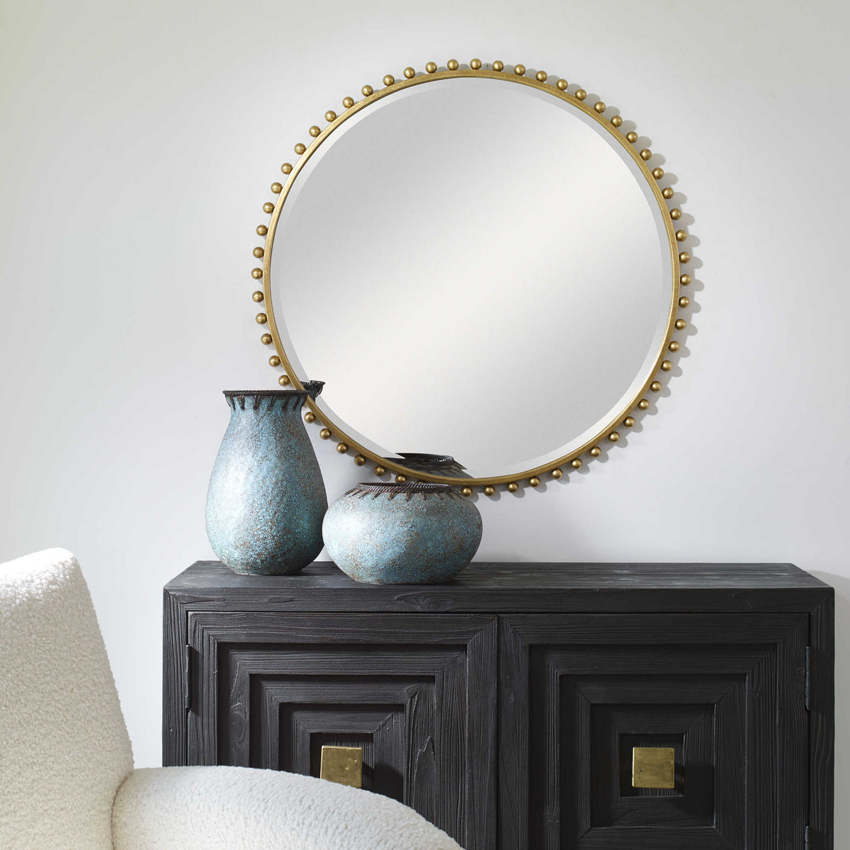 Taza Round Iron Mirror