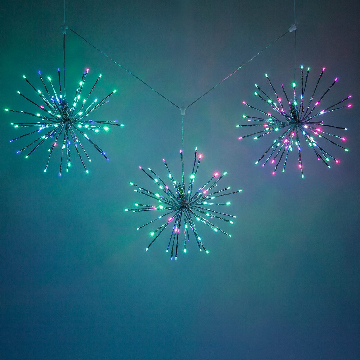 RGB LED Starburst Silver - Set of 3