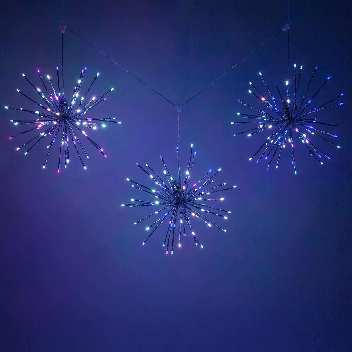 RGB LED Starburst Silver - Set of 3