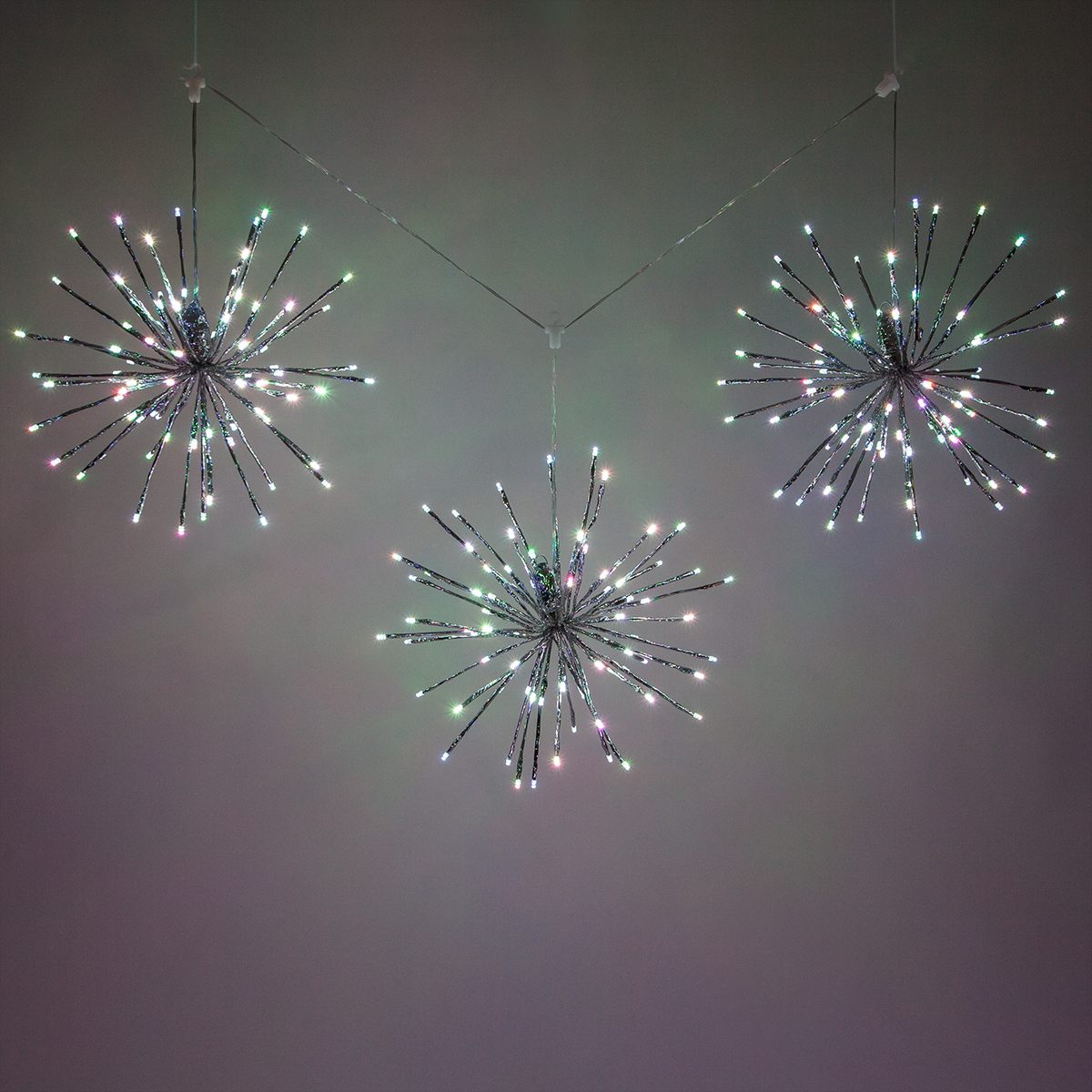 RGB LED Starburst Silver - Set of 3