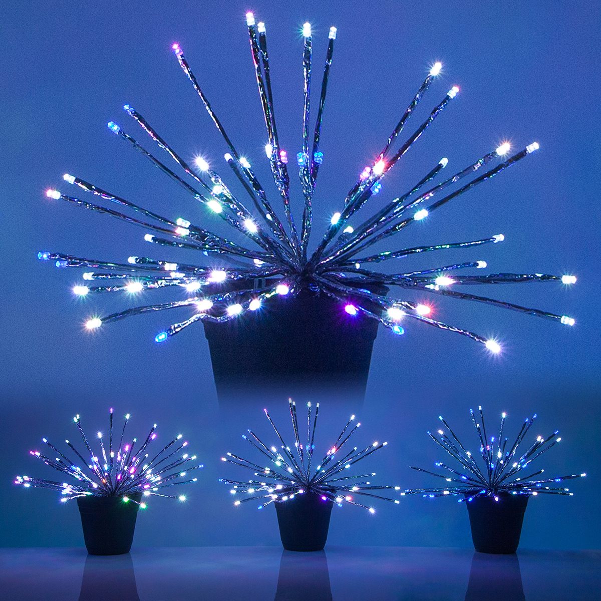 RGB LED Starburst Silver - Set of 3